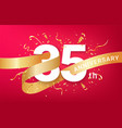35th anniversary celebration banner template vector image vector image