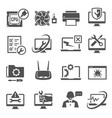 computer repair diagnostics services bold icons vector image