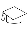 Download Graduation cap icon outline line style Royalty Free Vector