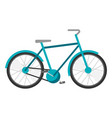 riding blue bike bicycle vector image