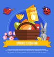 spring easter flat concept vector image