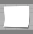 white curved paper with copy space for text vector image vector image