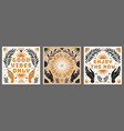 boho mystical posters with inspirational quotes vector image