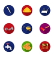 build and repair set icons in flat style big vector image vector image