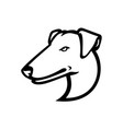 head smooth fox terrier mascot side view vector image vector image