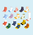 set of different socks vector image vector image