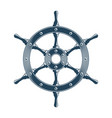 ship steering wheel vector image vector image