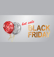 black friday sale banner vector image