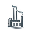 factory plant icon of power industry manufacture vector image
