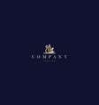 gold logo on which an abstract image vector image