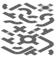 isometric road and highway elements vector image vector image