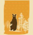 bear screen print style vector image vector image
