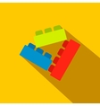 building bricks flat icon vector image vector image