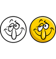 character face cartoon vector image