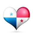 panama heart flag icon vector image