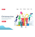 christmas time website landing page design vector image