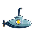 retro small submarine vector image
