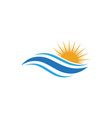 water wave icon vector image
