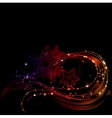 abstract glowing lines with stars vector image vector image