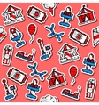 colored amusement park pattern vector image