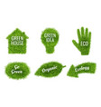 go green realistic set vector image