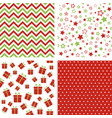 set of christmas patterns seamless backgrounds vector image
