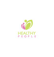 healthy people beauty logo vector image