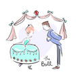 man and woman at the ball dressed up doing vector image