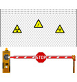 mesh fence and barrier gate vector image vector image