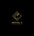 premium c logo in gold color beautiful logotype vector image