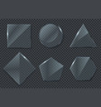 reflecting glass banner isolated on transparent vector image vector image