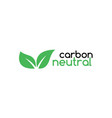 carbon neutral icon logo co2 energy monoxide vector image vector image