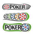 colorful poker chips vector image