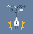electricity circuit repair and maintenance vector image vector image