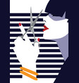 fashion woman in style pop art vector image