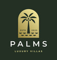 palm tree resort logo vector image