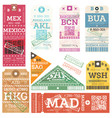 retro baggage tags vector image