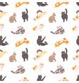 seamless pattern with purebred cats sleeping vector image
