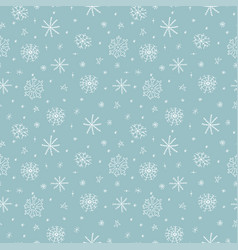 Snowflakes seamless pattern - wrapping paper hand Vector Image