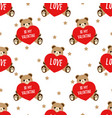 valentines day seamless pattern vector image