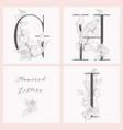 blooming floral elegant monograms and logos vector image vector image