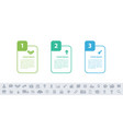 business infographic design template - 3 steps vector image vector image