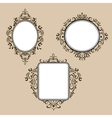 collection of frames in retro style vector image vector image