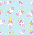 cute unicorn pattern vector image