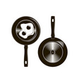 frying pan with long handle described vector image vector image