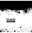 grunge black ink splattered background vector image vector image