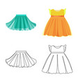 isolated object fashion and garment icon vector image