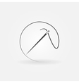 needle icon or logo vector image