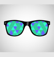 sunglasses with polygons abstract geometric vector image vector image