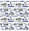 cute vehicle simple cars pattern countryside vector image
